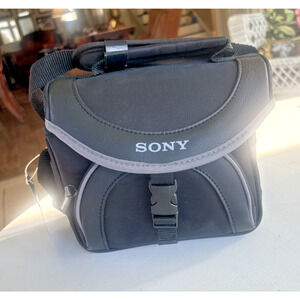 Sony LCS-X20 Camera Camcorder Soft Carrying Bag Adjustable Shoulder Strap BLACK
